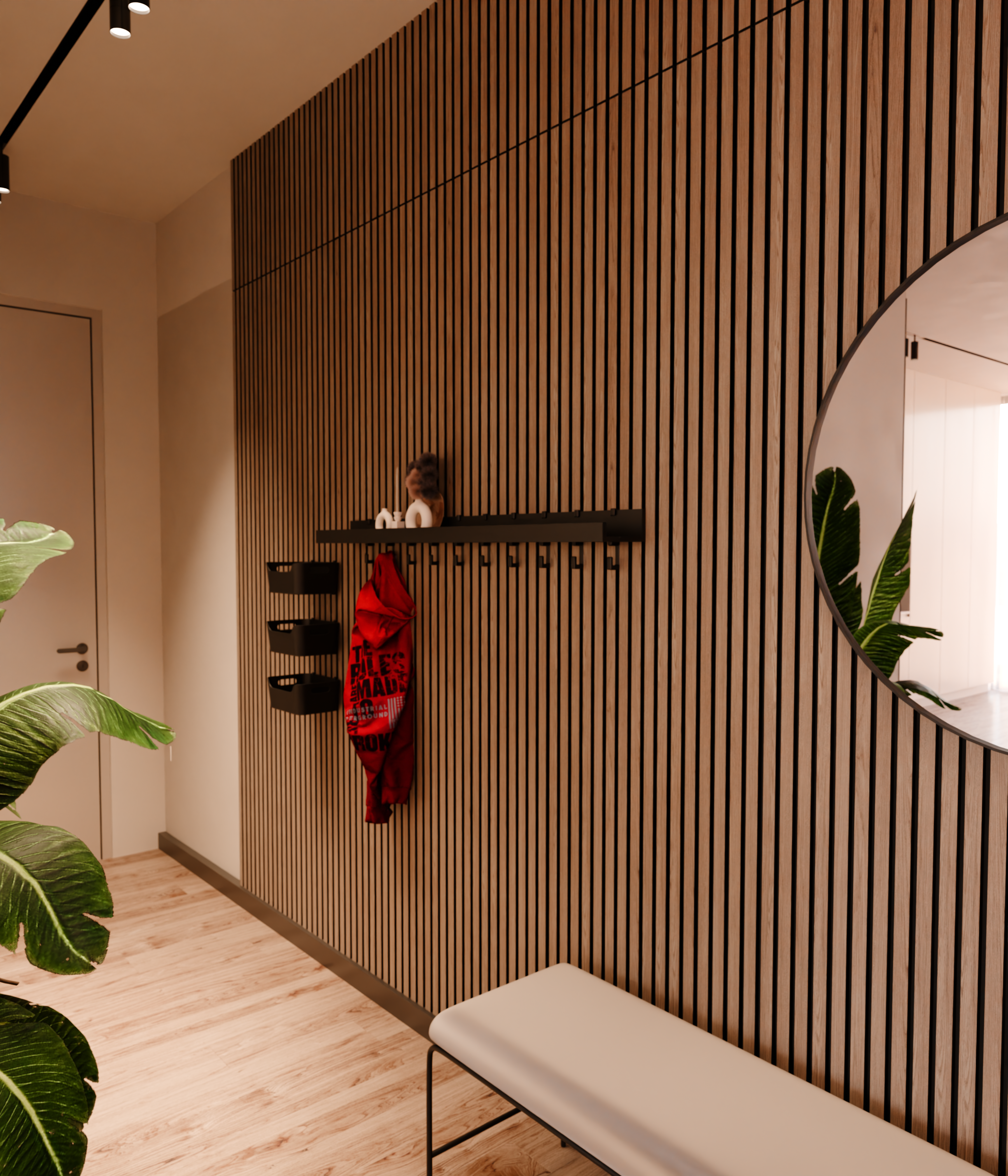 Acoustic panel shelf brackets & coat hooks for IKEA MOSSLANDA Picture Ledge (not included) - Installation Type: Wall Clip