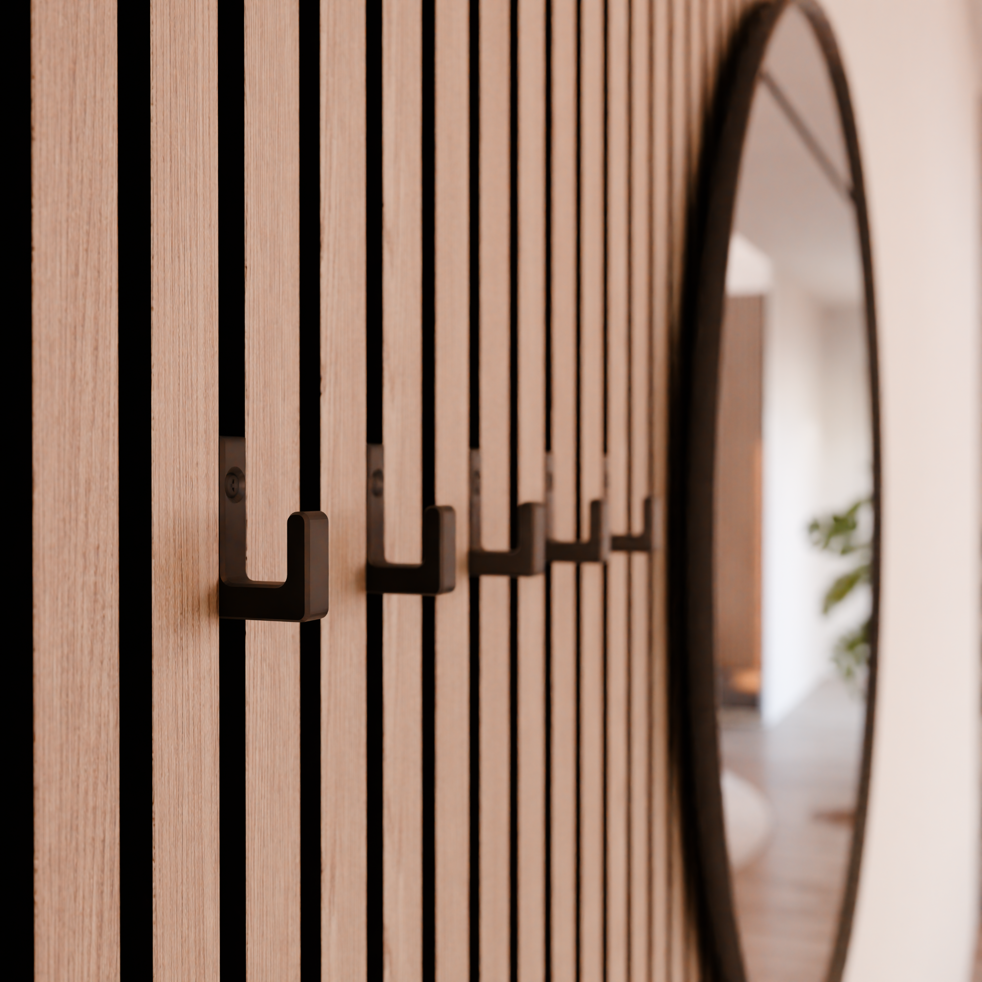 Enkele haak vierkant voor akoestische panelen - Installatietype: Schroef-in