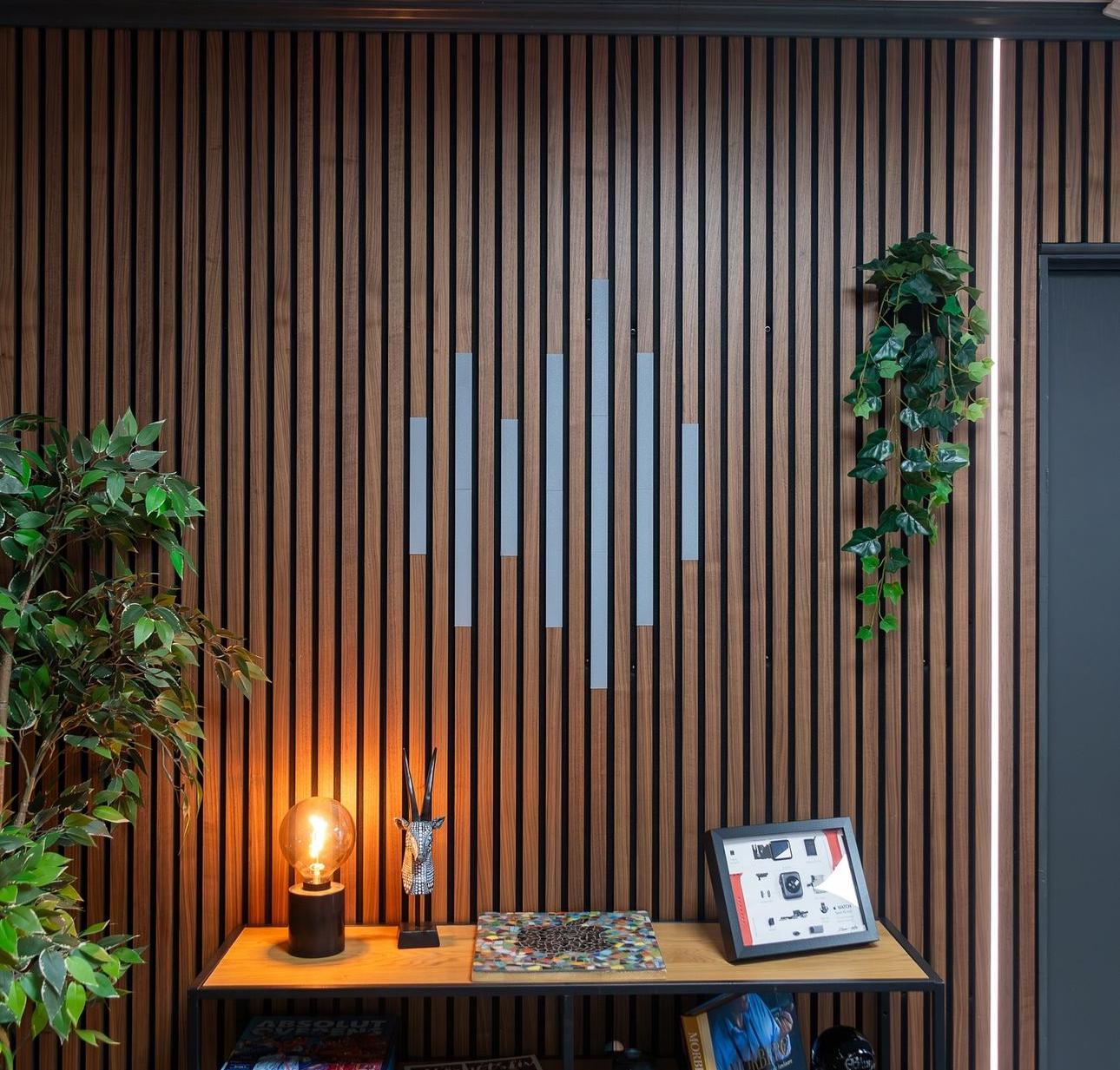 Cover your acoustic panels in many colors to decorate and style the rooms in your house.