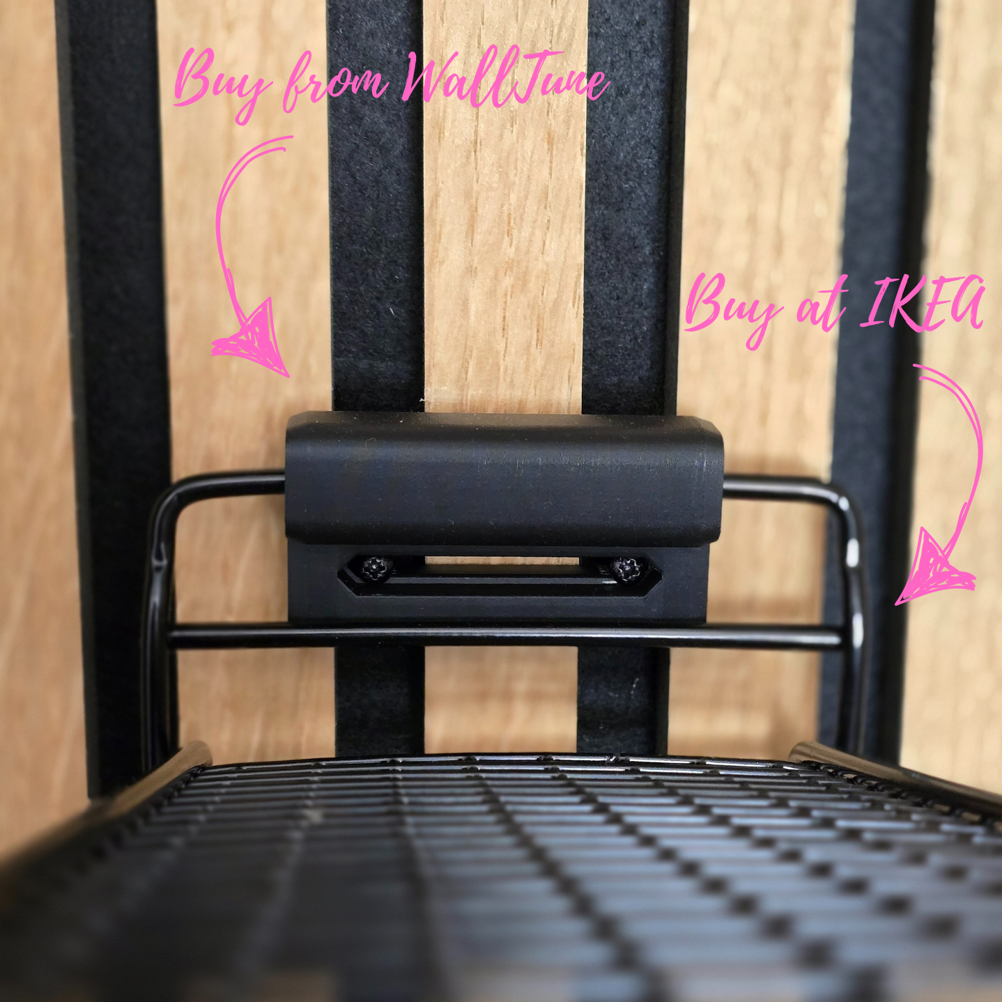 Acoustic Panel Shoe Rack Mount for IKEA SKOSTALL - Wall Clip